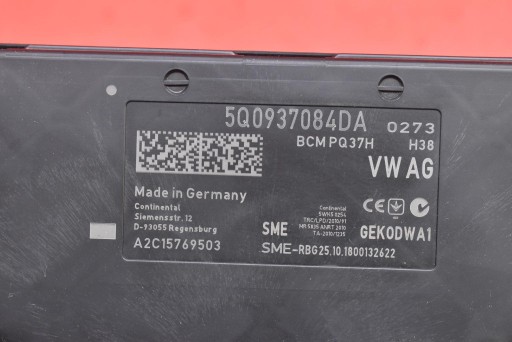 comfort control unit 5Q0937084DA SKODA OCTAVIA 3 III 1.6 TDI 116 KM HB LIFT 17-20