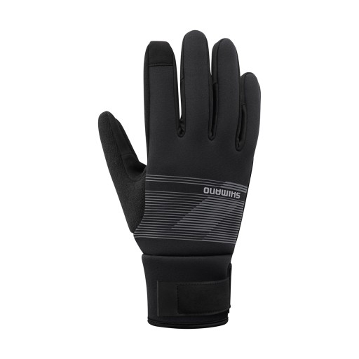 SHIMANO Rękawiczki rowerowe zimowe Windbreak Thermal Czarny-szary L