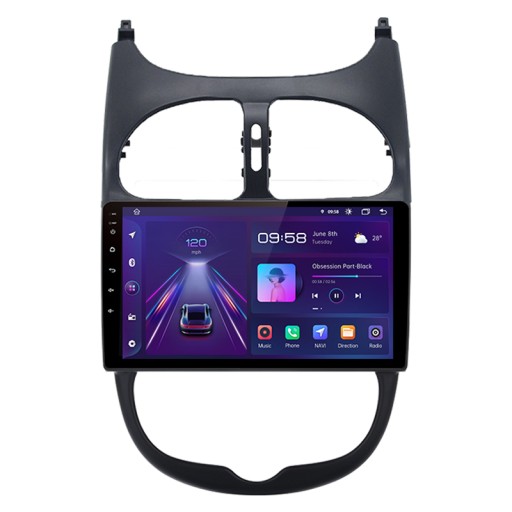 B автомобильное радио для Peugeot 206 206CC 206SW 2001-2008A