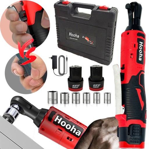 УДАРНИЙ ГАЙКОВИЙ КЛЮЧ З ХРАПОВИКОМ 3/8'' АКУМУЛЯТОРНІ БЕЗЩІТКОВІ КОЛЕСА 6 ГНІЗДІВ