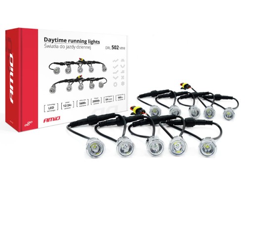 Дневные ходовые огни Vertex DRL LED 502hp мини люверсы