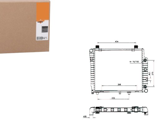 NRF50534/RS6 - Радиатор двигателя nrf nrf 2025003503 a 118102o 118
