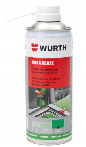 Wurth HHS GREASE Белая смазка с ПТФЭ 400мл