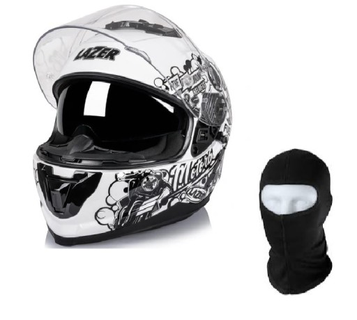 Lazer Rafale Evo Stickerbomb анфас шолом білий S БЕЗКОШТОВНО BACLAVA!!