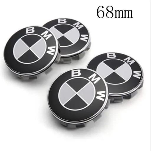 BMW логотип черный и белый 68mm крышка ступицы колеса об / мин