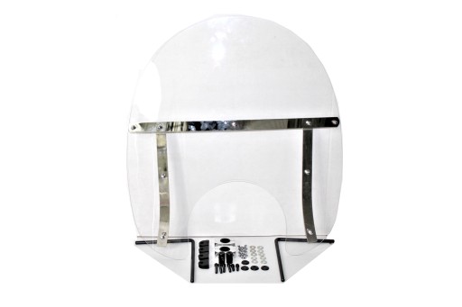 ChoperAW9951 - ЛОБОВЕ СКЛО МОТОЦИКЛА CHOPER (60X55) З КРІПЛЕННЯМИ