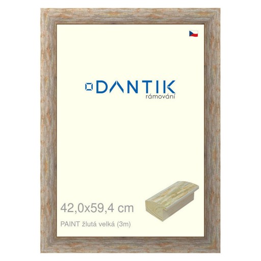 DANTIK rám na obraz 42x59,4 | FARBA žltá veľká (Plexi Čiré)