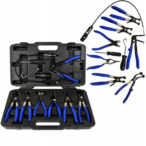 НАБОР ЩИПЦОВ GEKO ИЗ 9 ЭЛЕМЕНТОВ С ДЛИННЫМ КАБЕЛЕМ G01655