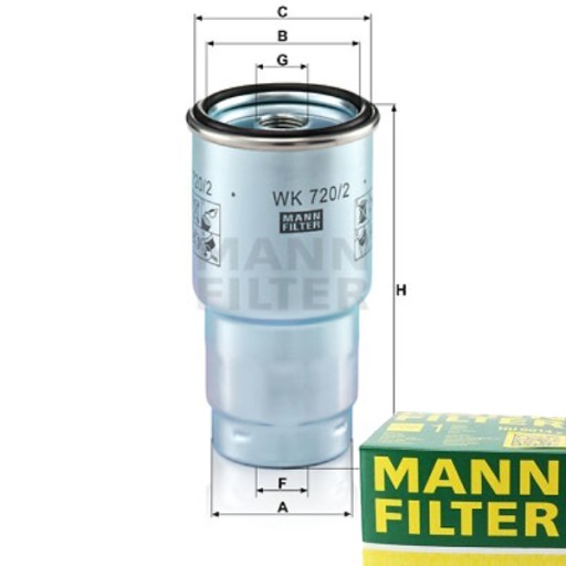 720/2 - Паливний фільтр для TOYOTA RAV 4 IV 2.0 D4d 2.2