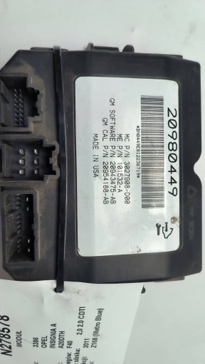 module of the rear bonnet 20980449 OPEL INSIGNIA A