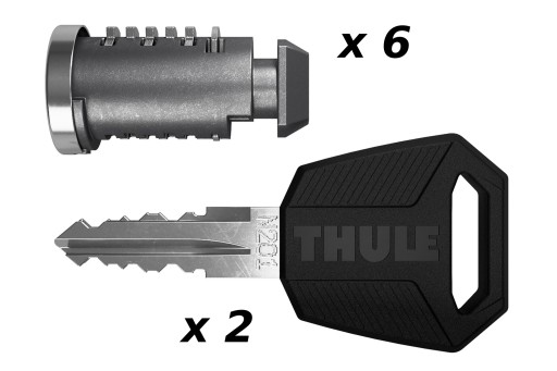 6pcs Thule 4506 One Key Lock Insert System