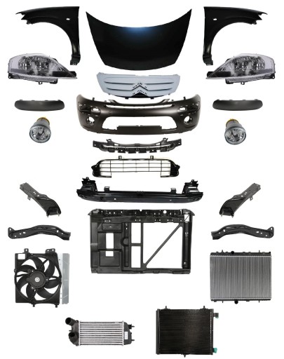 6205Z6, 1375107080 - CITROEN C3 05-10 ФОНАРЬ РЕМНЯ ПЕРЕДНЕГО БАМПЕРА КАПОТА