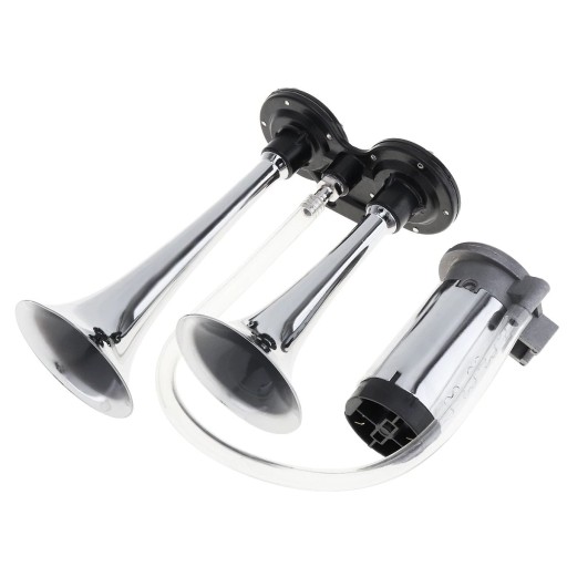 7427257596583 - Автомобильный гудок фанфары труба хром как МДП