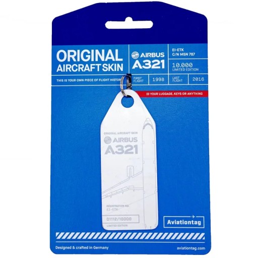 Брелок METROJET AIRBUS A321 EI-ETK AVIATIONTAG