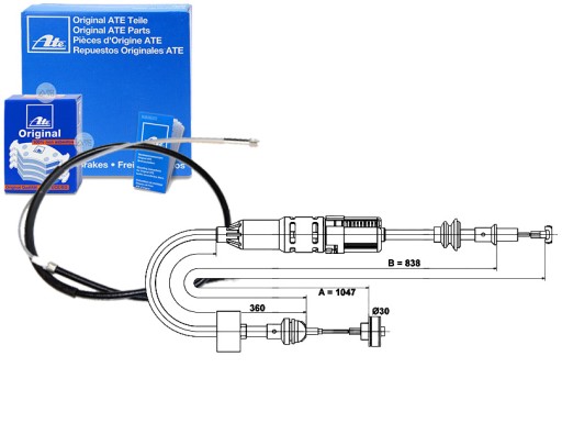 24.3728-2707.2 - КАБЕЛЬ СЦЕПЛЕНИЯ SEAT AROSA VW CADDY II LUPO POLO