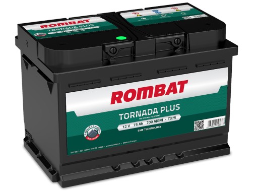 T375 - Аккумулятор ROMBAT TORNADA PLUS 12V 75ah 700A L3