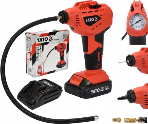 АКУМУЛЯТОРНИЙ КОМПРЕСОРНИЙ ПІСТОЛЕТ НАДУВАННЯ YATO 18В