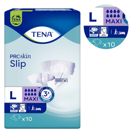 Pampersy dla dorosłych Tena Slip Maxi L 10 11355480315 - Allegro.pl