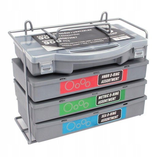 КОЛЬЦА И ПРОКЛАДКИ НАБОР 900 ШТ + ОРГАНИЗАТОР BOX