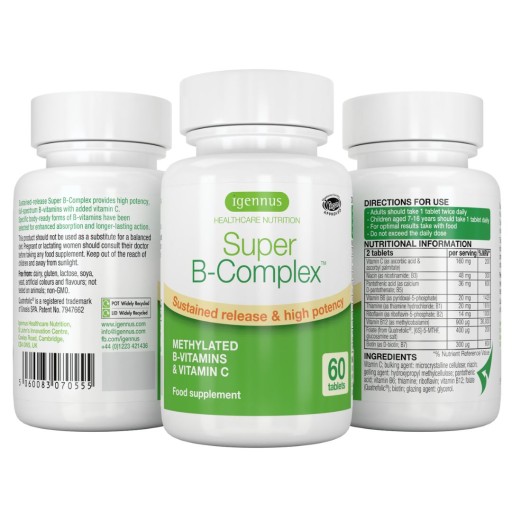 Vitamín B COMPLEX aktívne METYLOVANÁ vitamín B a vitamín C 60 tabliet