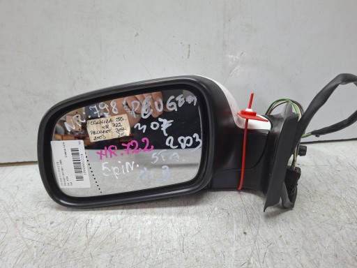 tükör bal 5 csapok PEUGEOT 307 2001