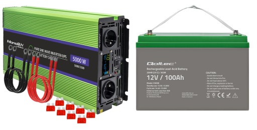 ПРЕОБРАЗОВАТЕЛЬ НАПРЯЖЕНИЯ QOLTEC 12В-230В С ФУНКЦИЕЙ ИБП 2500/5000Вт SINUS 100Ач