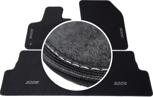 PEUGEOT 3008 II від 16R килимки CLASSIC + вишивка CH4