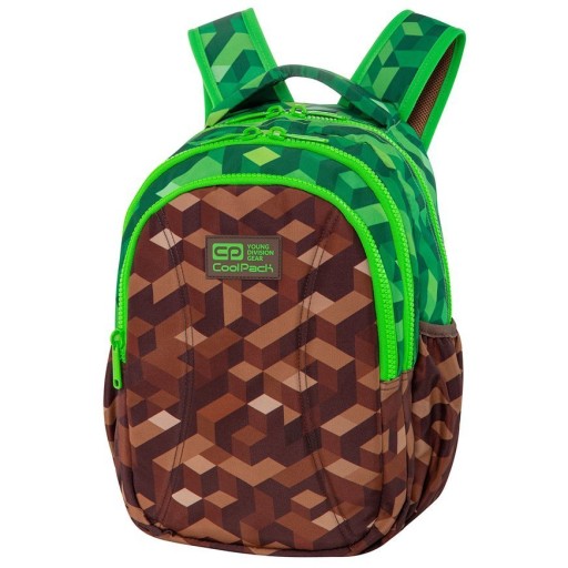 Рюкзак шкільний багатокамерний Minecraft CoolPack Shades of brown and beige, Shades of green 21 л