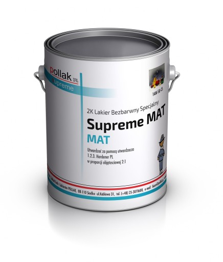 Поллак лак 2K Безбарвний матовий 2: 1 мат 7,5 л