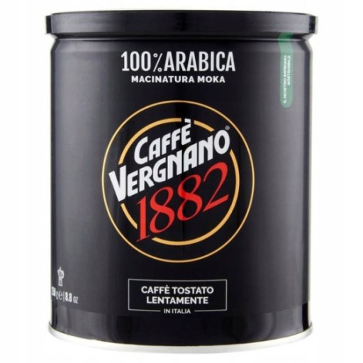 Vergnano Arabica Moka kawa mielona 250g puszka