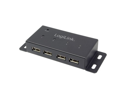 hub USB2 x4 aktywny LogiLink metalowa obudowa