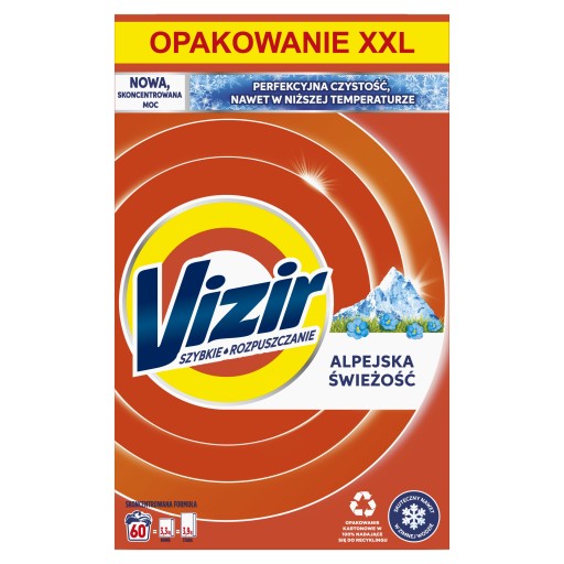 VIZIR Prášok Alpine Fresh 60W 3,3kg