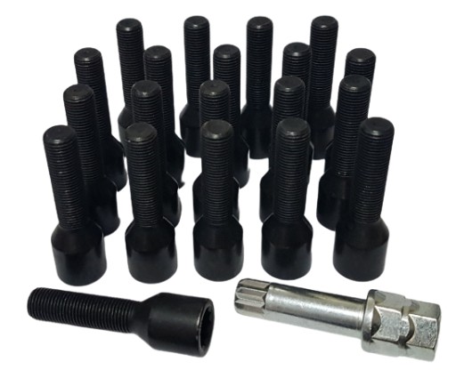 Болти Fiat 12x1, 25x42 конус torx чорний 20 EU