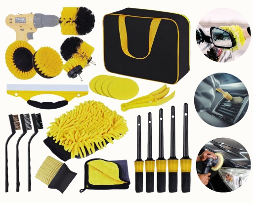 НАБІР ДЕТАЛІЗАЦІЇ ДЛЯ ОЧИЩЕННЯ АВТОМОБІЛЯ 22 ЕЛ ЩІТКИ + БЕЗКОШТОВНО!