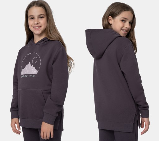 Дитячий світшот 4F 164 р., довгий рукав, фіолетовий