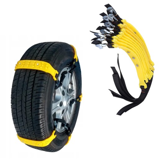 Стрічки, антиковзаючі ланцюги для коліс, грязь, сніг, 10 шт