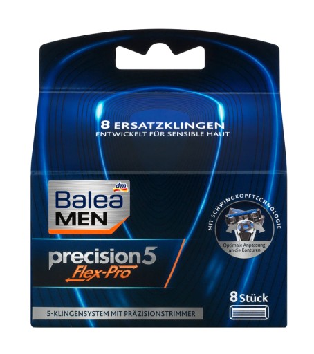 Balea MEN cserélhető patronok Precision5 Flex-Pro borotvához 8 db