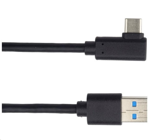 Kabel USB typ C/M zahnutý konektor 90° - USB 3.0