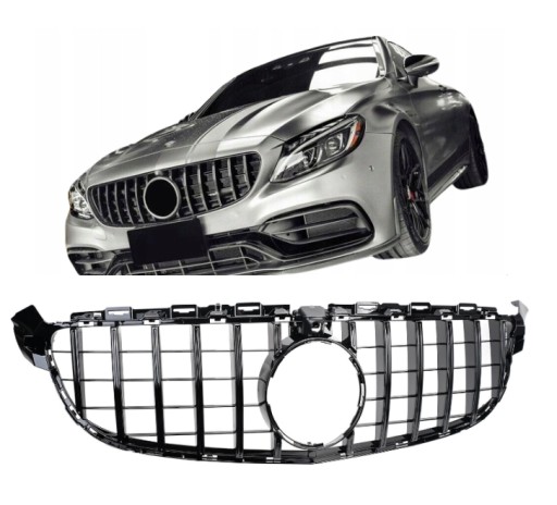 PANAMERICANA решітка MERCEDES C63 AMG W205 CAMERA BLACK POLIFT