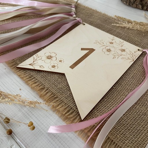 Вимпел на стілець на один рік День народження Вуд