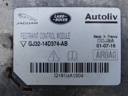 Centralina airbag Land Rover Range Rover Evoque e L538 GJ32-14D374-AB