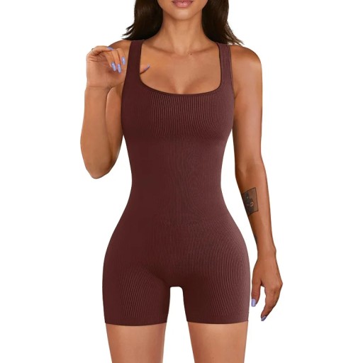 Dámske bezšvové body Sexy Thread Shorts Suit Hi