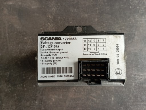 ПРЕОБРАЗОВАТЕЛЬ НАПРЯЖЕНИЯ SCANIA ПРЕОБРАЗОВАТЕЛЬ