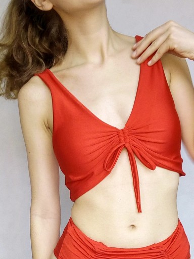 Червоний танцювальний топ розміру L Monkey Pole Wear