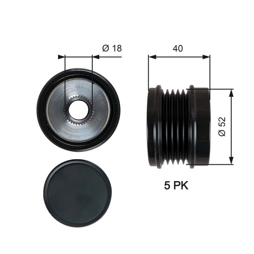 OAP7209 - Обгонная муфта генератора mercedes a w176 b sports tourer w246 w