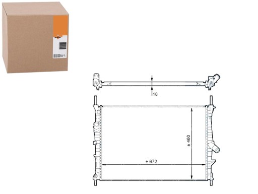 NRF58441/RS4 - Nrf радіатор двигуна 1494933 1595061 7c118005ab 7