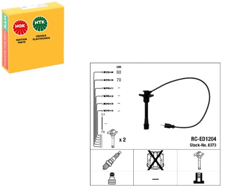 NGK6373/SERW - Ngk кабелі запалювання daihatsu terios 1.3 4wd (j1