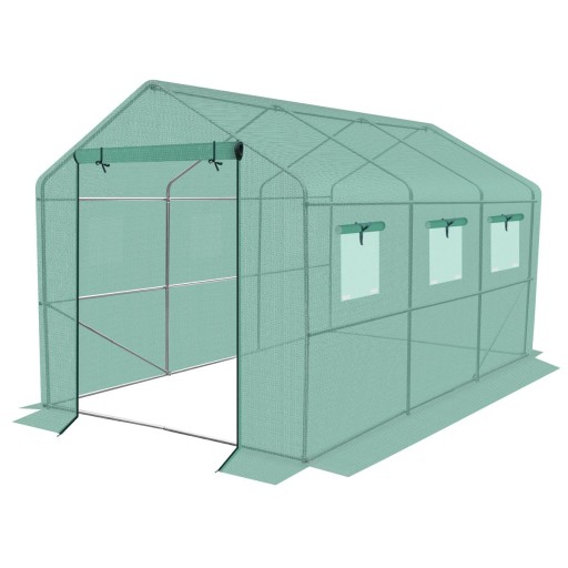 Szklarnia Tunel Foliowy Ogrodowy Warzywniak 200x350x200CM Zielona stal