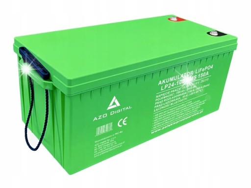 Lifepo4 літієва батарея нагрівальний мат + bms + bluetooth 24v 100ah 150a