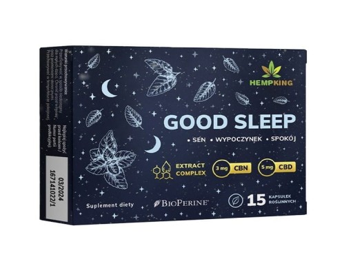 CBD spánkové kapsule Good Sleep Hemp King 15kap